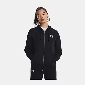 Under Armour  女 Essential Fleece 連帽外套-黑-1379474-001 L 黑色