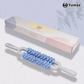 【Tumaz月熊健身】雙排按摩棒滾輪棒 按摩紓緩  寶寶藍