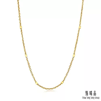 【點睛品】機織素鍊 18K黃色金項鍊