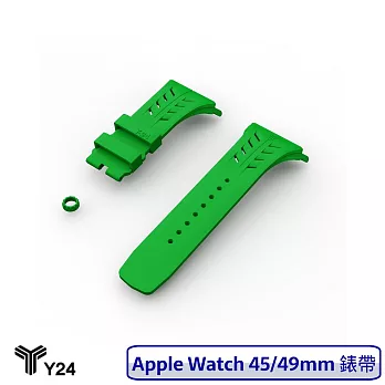 Y24 Apple Watch 45/49MM 多彩矽膠錶帶 橡膠錶帶  綠色