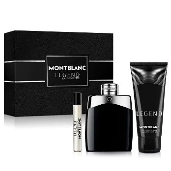 MONTBLANC 萬寶龍 傳奇經典男性淡香水禮盒(淡香水100ml+隨行香氛7.5ml+沐浴精100ml)