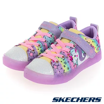 SKECHERS TWINKLE SPARKS ICE 中大童休閒鞋-紫-314783LLVMT 20 紫色