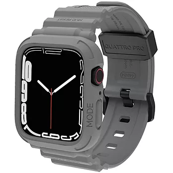 Elkson Apple Watch 9/8/7/6/5/4/SE Quattro Pro柔韌透氣耐磨TPU一體成形軍規錶帶(38/40/41mm) 鯊魚灰