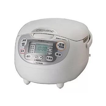 ZOJIRUSHI 象印 日本製  6人份  黑金剛微電腦電子鍋 NS-ZEF10 白