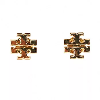 TORY BURCH 雙T-LOGO十字耳環 金