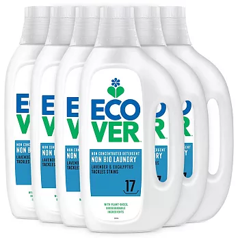 【箱購】ECOVER宜珂 Non Bio親膚低敏濃縮洗衣精-薰衣草1500mlx6