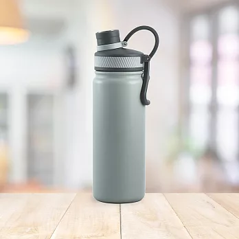 VACUUM陶瓷塗層304不鏽鋼真空保溫瓶-700ml-1支 太空灰