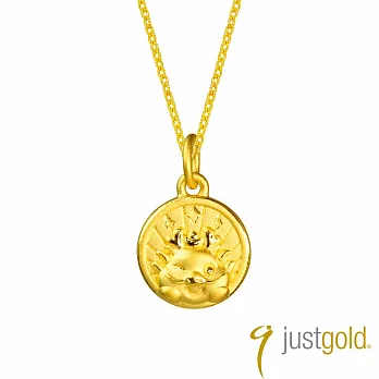 【Just Gold 鎮金店】招財龍 黃金吊墜(不含鍊)