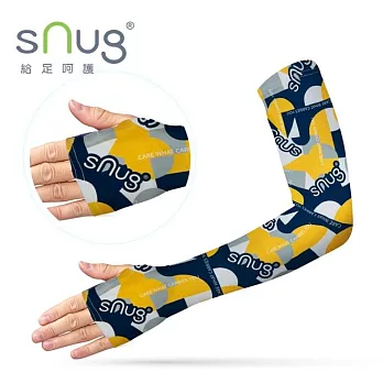 【sNug 鈦冰涼抗UV袖套】露指設計/高效防曬/吸汗速乾/溫控調節/親膚柔軟/戶外運動配件/ S 黃色 S 黃色