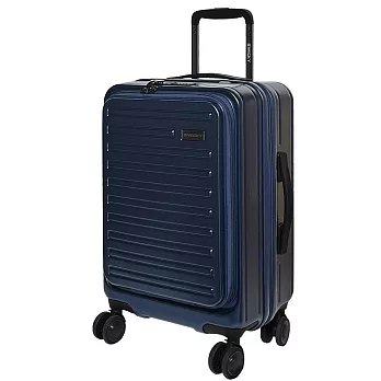 【SWICKY】20吋前開式奢華旅途系列登機箱/行李箱(深藍) 20吋 深藍