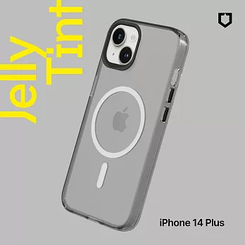 犀牛盾 iPhone 14 Plus (6.7吋) JellyTint(MagSafe 兼容)磁吸透明防摔手機殼(抗黃終生保固)- 酷墨灰