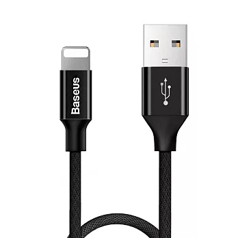 【Baseus倍思】藝紋系列 USB to IOS 充電傳輸線 180cm 黑色