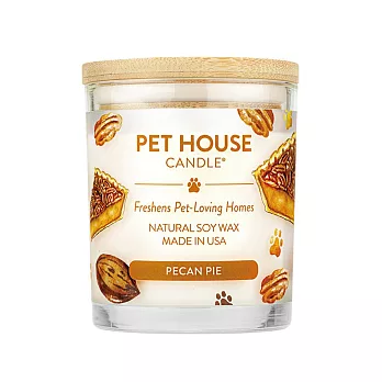 美國 PET HOUSE 室內除臭寵物香氛蠟燭 木蓋255g-胡桃派