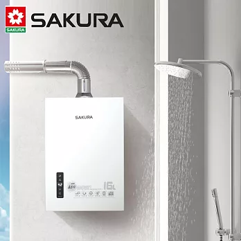 【SAKURA 櫻花】16L 四季溫智能恆溫熱水器DH1635F (桶裝瓦斯LPG) FE式 送安裝