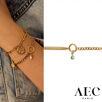 AEC PARIS 巴黎品牌 天河石手鍊 同心圓金手鍊 CHAIN BRACELET CHERISH