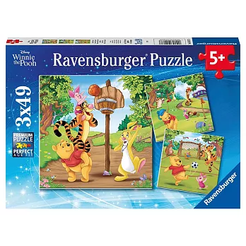 德國Ravensburger維寶拼圖 小熊維尼3入組(3*49P)