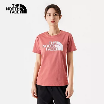 The North Face W FOUNDATION LOGO S/S TEE - AP 女短袖上衣-粉紅-NF0A89QUNXQ M 粉紅色