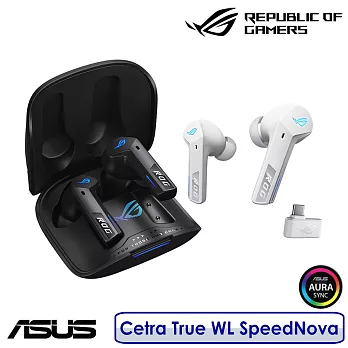 ASUS 華碩 ROG Cetra True Wireless SpeedNova 真無線藍牙耳機 黑色