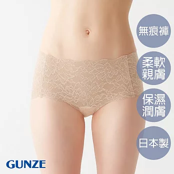 【日本GUNZE】雙重保水潤膚無痕三角內褲 M 膚色