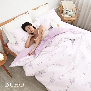《BUHO》天然嚴選純棉單人二件式床包組 《晴采花嵐》