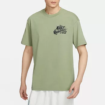 NIKE AS U NK SB TEE M90 DRAGON 男短袖上衣-綠-FQ3720386 L 綠色