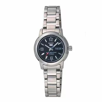 SEIKO 時尚奢華5號機械腕錶-銀X黑