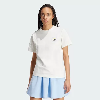ADIDAS GRAPHIC TEE 女短袖上衣-白-IR7473 XS 白色