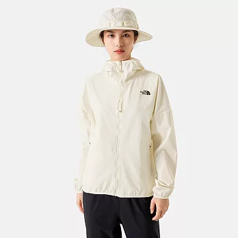 The North Face W NEW ZEPHYR WIND JACKET - AP 女風衣外套-米白-NF0A7WCPQLI L 白色