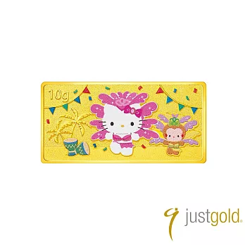 【Just Gold 鎮金店】Hello Kitty 環遊世界-巴西 金條10g 無