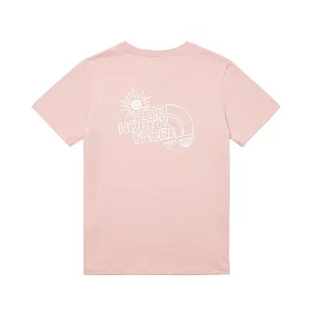 The North Face W MFO S/S EARTH DAY GRAPHIC TEE - AP 女短袖上衣-粉-NF0A8AVELK6 L 粉紅色