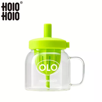 【HOLOHOLO】NUT CUP 鮮榨橡果玻璃吸管杯（1000ml／4色） 綠色