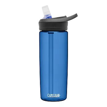 【美國 CamelBak】600ml eddy+多水吸管水瓶RENEW - 牛津藍