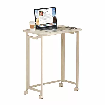 【好氣氛家居】簡約便利移動折疊電腦桌 白色+白框