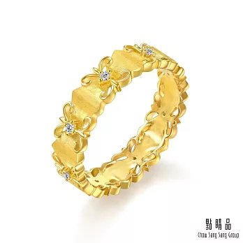 【點睛品】復古鏤空 黃金鑽石戒指 9 黃金