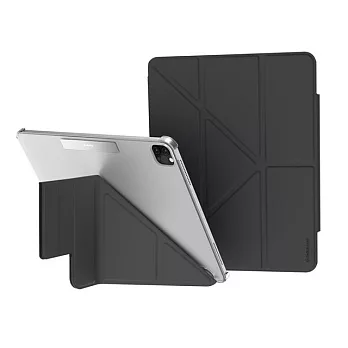 SwitchEasy Origami Nude 全方位支架透明背蓋保護套2018～2022  iPad Pro12.9 黑