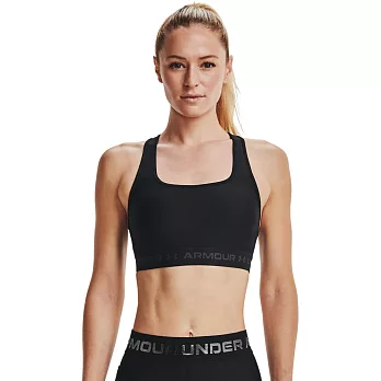 Under Armour 女 Crossback中衝擊運動內衣-黑-1361034-001 S 黑色