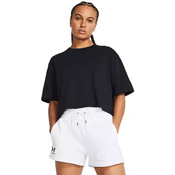 Under Armour 女 Campus Boxy 短版T-Shirt-黑-1383644-001 L 黑色