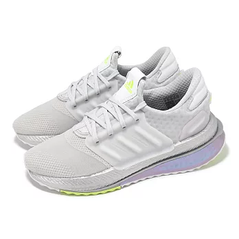 adidas 慢跑鞋 X_PLRBOOST 女鞋 灰 綠 緩衝 Boost 拼接 運動鞋 愛迪達 ID9587