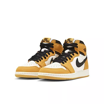 NIKE AIR JORDAN 1 RETRO HIGH OG GS 中大童籃球鞋-黃-FD1437701 US5 黃色