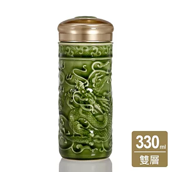 《乾唐軒活瓷》龍華富貴隨身杯 / 大 / 雙層 / 綠釉 330ml 無 綠釉