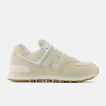 New Balance 574 系列 女 休閒鞋 米黃-WL574QB2-B US5 白色