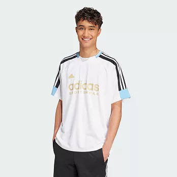 ADIDAS M TIRO NTPK TEE 男短袖上衣-白藍-IY4496 L 白色