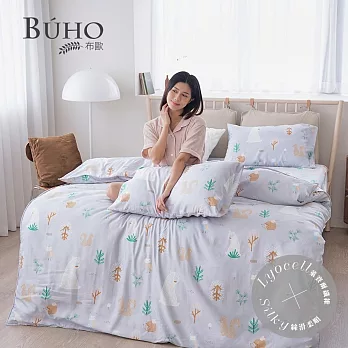 《BUHO》天絲™萊賽爾單人床包+單人兩用被套三件組 《林間悠旅》