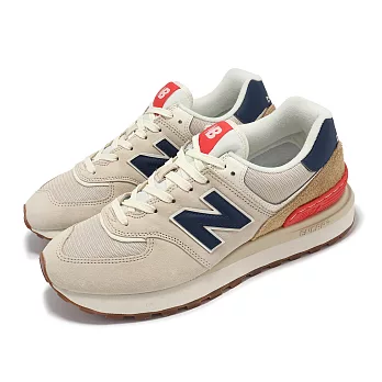 New Balance 休閒鞋 574 男鞋 女鞋 米灰 海軍藍 復古 經典 麂皮 NB U574LGNV-D