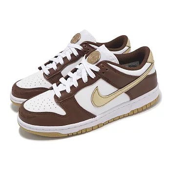 Nike 休閒鞋 Dunk Low GS 大童 女鞋 焦糖棕 金 百搭 HM3725-171