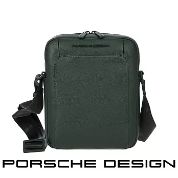 【Porsche Design 保時捷】限量3折 德國頂級小牛皮肩背包斜背包 全新專櫃展示品 (綠色 OLE1510GRN)