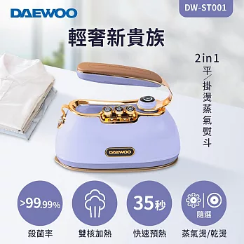 【DAEWOO 韓國大宇】 2in1平/掛燙蒸氣熨斗 DW-ST001 香草白