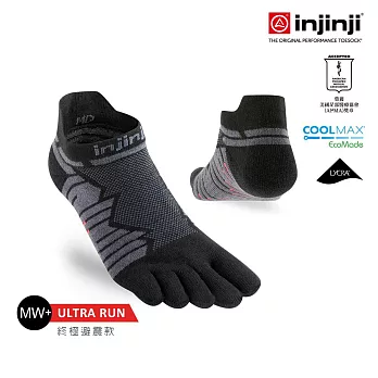 injinji Ultra Run終極系列五趾隱形襪 L 碳黑