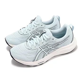 Asics 慢跑鞋 GEL-Contend 9 D 女鞋 寬楦 藍白 緩衝 支撐 運動鞋 亞瑟士 1012B789400 23.5cm SKY/MIDNIGHT