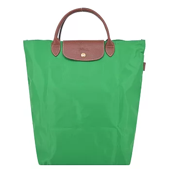 LONGCHAMP LE PLIAGE系列短把再生尼龍手提包(中) 草綠